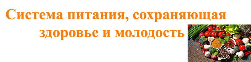 Омолаживающая и оздоравливающая система питания